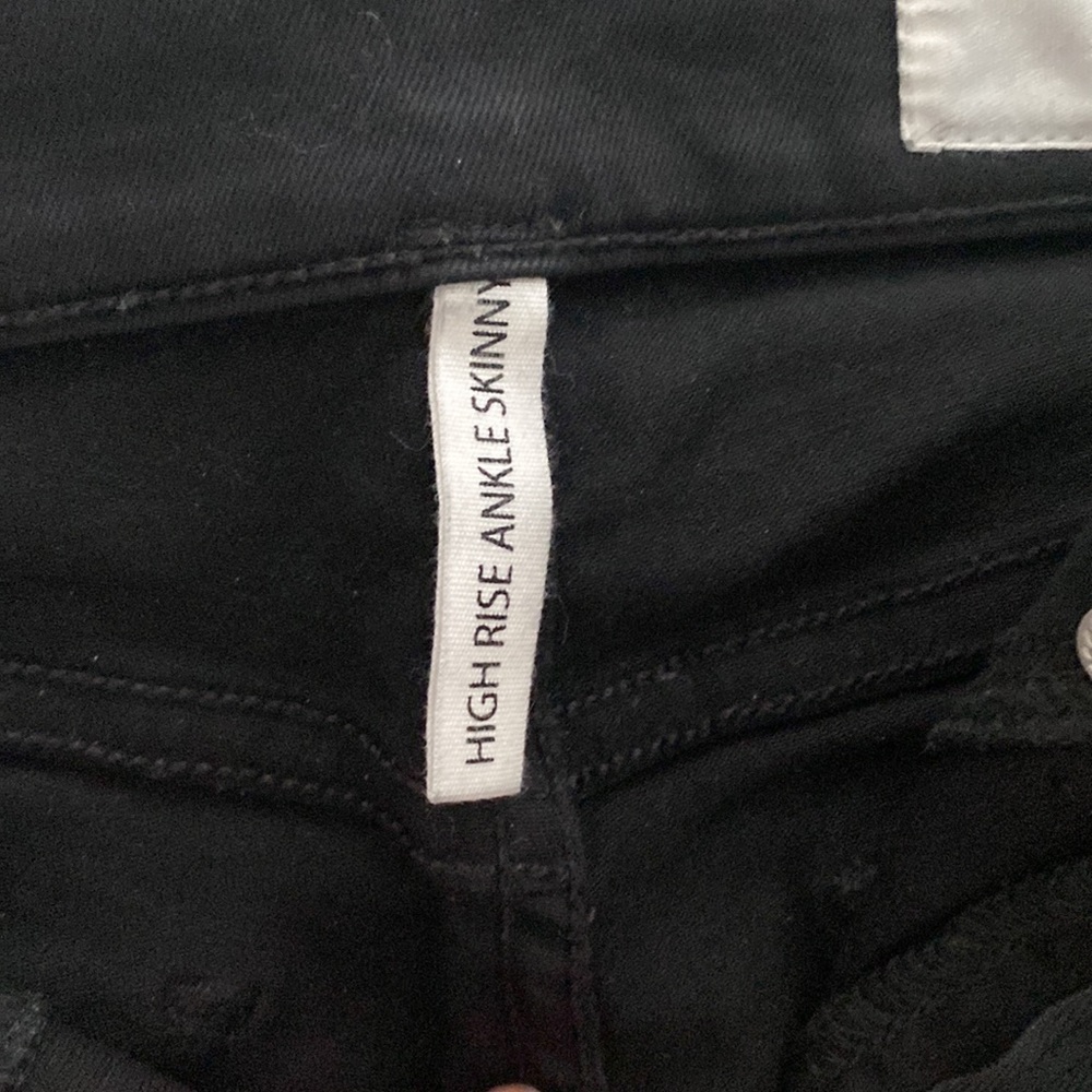 Rag & Bone High Rise Ankle Skinny Black Jeans - Picture 7 of 12